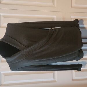 NWT Lands' End Women's Side Drape Sweater Forest Green Medium
